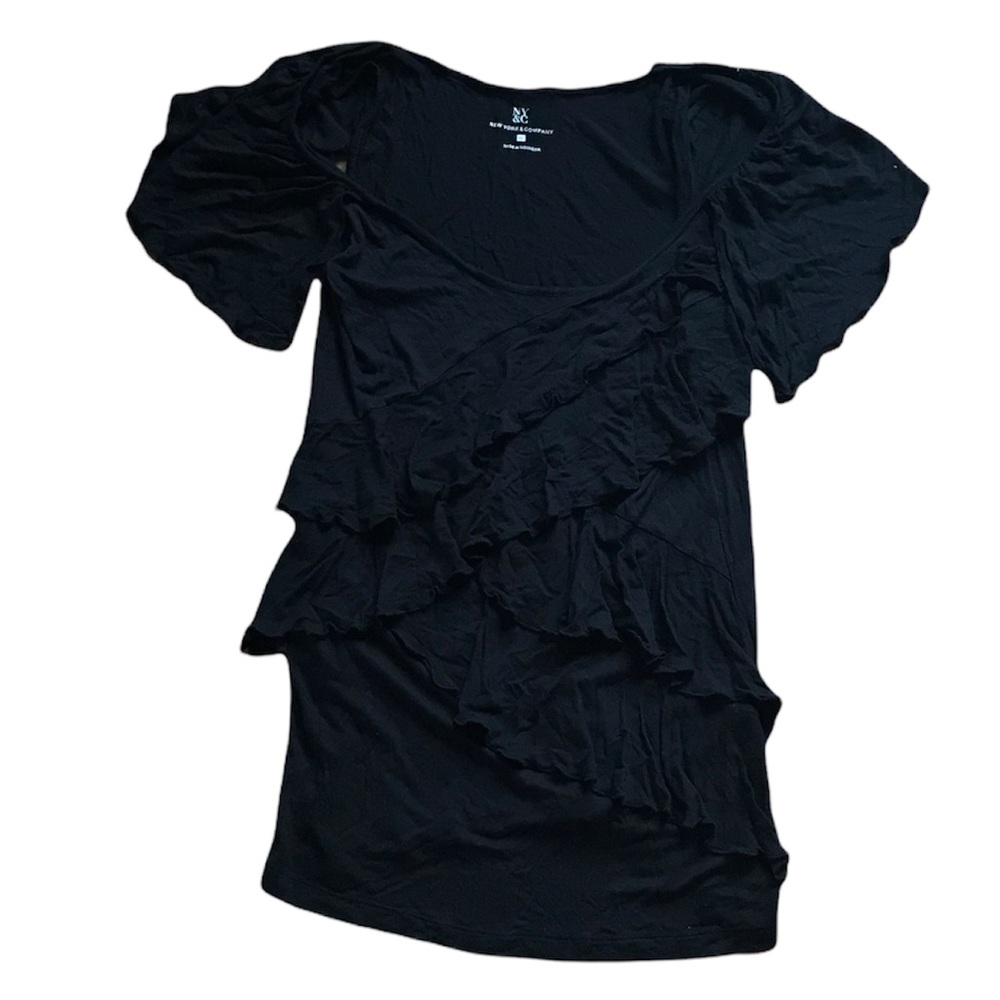 New York & Company Black Layered Shirt